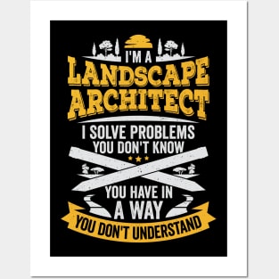 Funny Landscape Architect Designer Gift Posters and Art